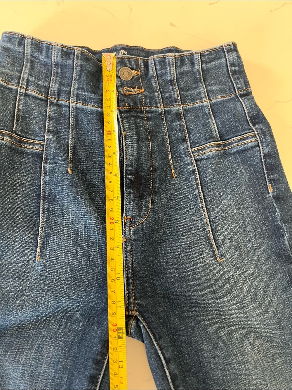 We The Free High Rise Flare Pin-tuck Jeans Flare Jeans Size 26 - Picture 10 of 12